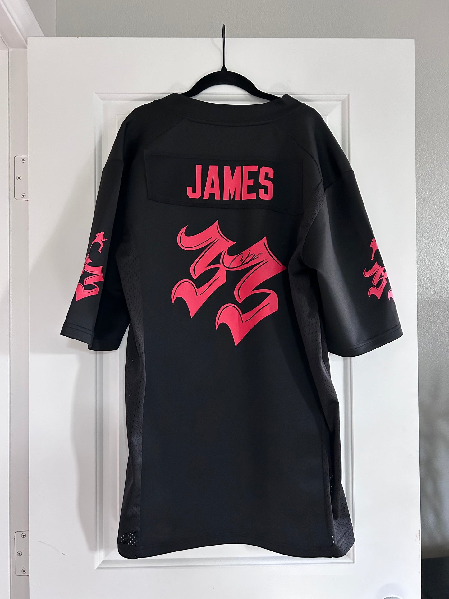 Signed and stage worn Andy James jersey - Black & Red 33 - Metallica Seattle