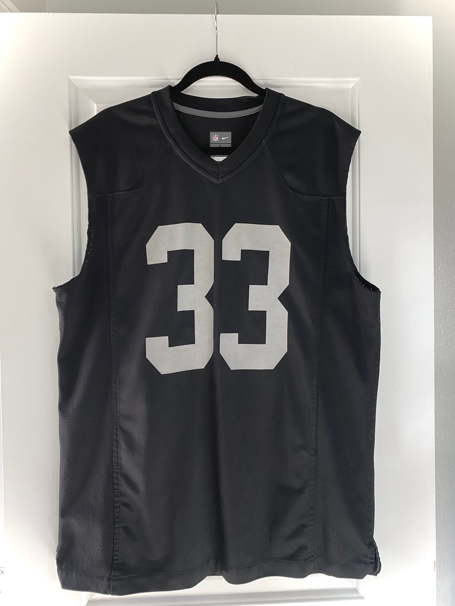 Signed and stage worn Andy James jersey - AJ 33 Black/Grey nfl sleeveless